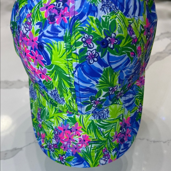 Lilly Pulitzer Floral Blue and Green Hat. NEW #14